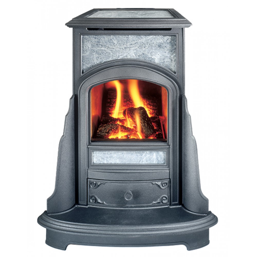 Cottage Franklin Soapstone Gas Stove Woodstove